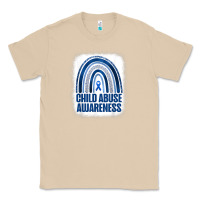 Mushroom child abuse prevention awareness blue rainbow bleached Classic Tee - linhVisuals