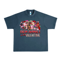 Midnight Navy farm animals is my valentine Urban Heavy Tee - RacoonDesign