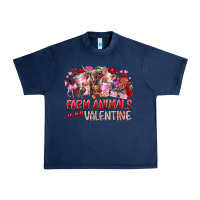 Navy farm animals is my valentine Urban Heavy Tee - RacoonDesign