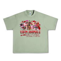 Oil Green farm animals is my valentine Urban Heavy Tee - RacoonDesign