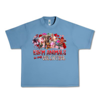 Pebble Blue farm animals is my valentine Urban Heavy Tee - RacoonDesign