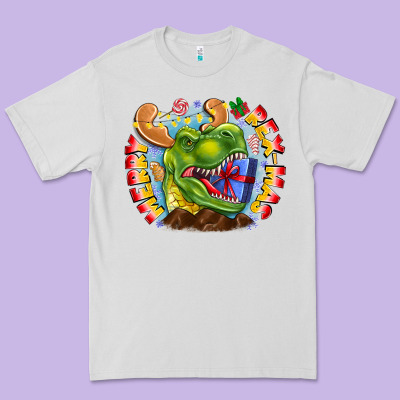 Merry Rexmas Premium Tee Designed By Cowhidedigitalart