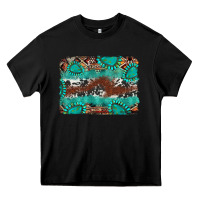 Black cowhide gemstone leather background Heavy Core Tee - FaDigitalArtStudio
