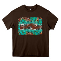 Cowhide Gemstone Leather Background Heavy Core Tee | Teevron
