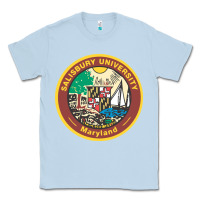 Dusty Blue salisbury university vectorized Classic Tee - linhVisuals