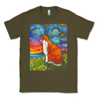 Army Green cat t  shirt orange and white tabby cat t  shirt Classic Tee - linhVisuals
