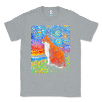 Heather Grey cat t  shirt orange and white tabby cat t  shirt Classic Tee - linhVisuals