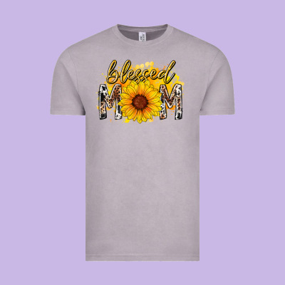 Blessed Mom Sunflower Vintage Tee Designed By Racoondesign