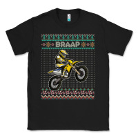 Black christmas motorcycle motocross braap dirt bike xmas Classic Tee - linhVisuals