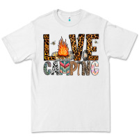 White Love Camping Premium Tee - CowhideDigitalArt