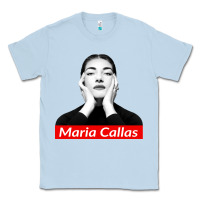 Dusty Blue Maria Callas Classic Tee - linhVisuals