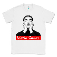 White Maria Callas Classic Tee - linhVisuals