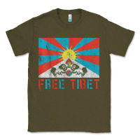 Army Green free tibet Classic Tee - linhVisuals