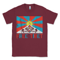 Burgundy free tibet Classic Tee - linhVisuals