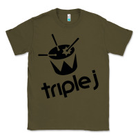 Army Green triple j Classic Tee - linhVisuals