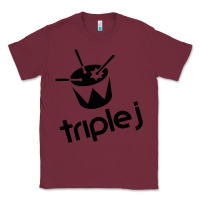 Burgundy triple j Classic Tee - linhVisuals