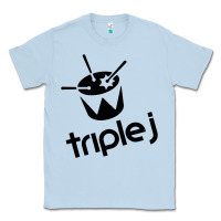 Dusty Blue triple j Classic Tee - linhVisuals