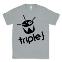 Heather Grey triple j Classic Tee - linhVisuals