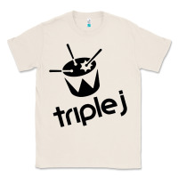 Natural triple j Classic Tee - linhVisuals