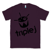 Plum triple j Classic Tee - linhVisuals