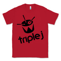 Red triple j Classic Tee - linhVisuals