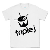 White triple j Classic Tee - linhVisuals