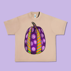 Watercolor Halloween Pumpkin Urban Heavy Tee Designed By Ranaportraitstore