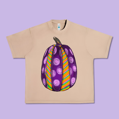 Watercolor Halloween Pumpkin Urban Heavy Tee Designed By Ranaportraitstore