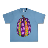 Pebble Blue watercolor halloween pumpkin Urban Heavy Tee - RanaPortraitStore