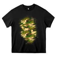Black camouflage patch 1 Heavy Core Tee - BundleAndBundleShop