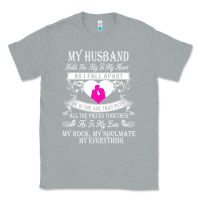 Heather Grey my husband holds the key to my heart Classic Tee - linhVisuals