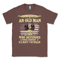 Chestnut never underestimate an old man us navy veteran Classic Tee - linhVisuals