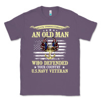 Lavender never underestimate an old man us navy veteran Classic Tee - linhVisuals