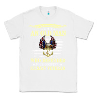 White never underestimate an old man us navy veteran Classic Tee - linhVisuals