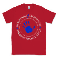 Red see something say something child abuse awareness ribbon Classic Tee - linhVisuals