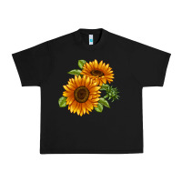 Black Soraya Sunflower Urban Heavy Tee - LillyAllenDesigns