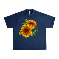 Navy Soraya Sunflower Urban Heavy Tee - LillyAllenDesigns