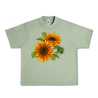 Oil Green Soraya Sunflower Urban Heavy Tee - LillyAllenDesigns