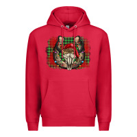 Cardinal christmas horseshoe bull skull Premium Hoodie - BarkalooDesign