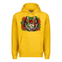 Lemon christmas horseshoe bull skull Premium Hoodie - BarkalooDesign