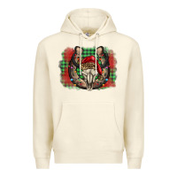 Sandshell christmas horseshoe bull skull Premium Hoodie - BarkalooDesign