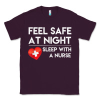 Plum feel safe at night sleep with a nurse tshirt Classic Tee - linhVisuals