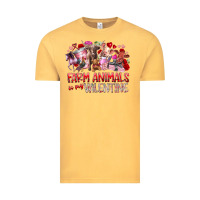 Vintage Mustard farm animals is my valentine Vintage Tee - RacoonDesign