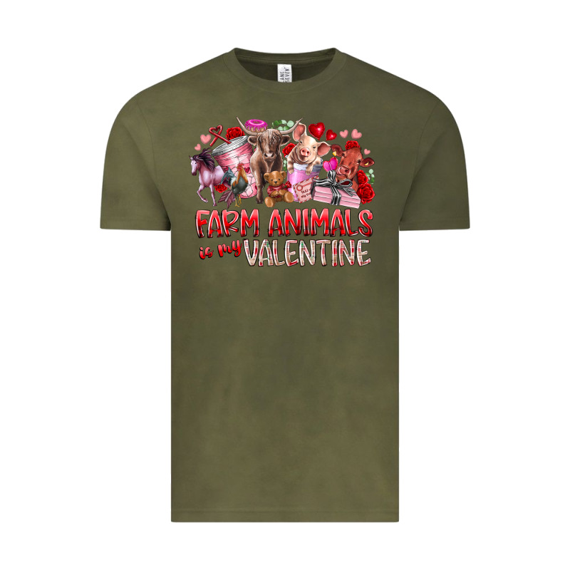 Farm Animals Is My Valentine Vintage Tee by RacoonDesign | Teevron