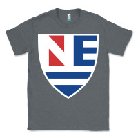 Charcoal Heather new england college shield vectorized Classic Tee - linhVisuals