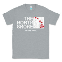 Heather Grey hawaii islands north shore haleiwa vintage style t shirt Classic Tee - linhVisuals