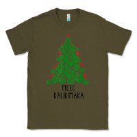 Army Green hawaiian christmas tree mele kalikimaka hawaii tropical t shirt Classic Tee - linhVisuals