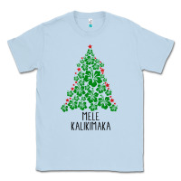 Dusty Blue hawaiian christmas tree mele kalikimaka hawaii tropical t shirt Classic Tee - linhVisuals