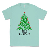 Seafoam hawaiian christmas tree mele kalikimaka hawaii tropical t shirt Classic Tee - linhVisuals