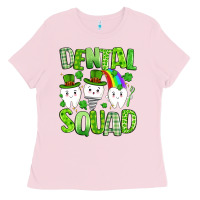 Bubblegum Pink st. patricks day dental squad Ladies Tee - Artiststas